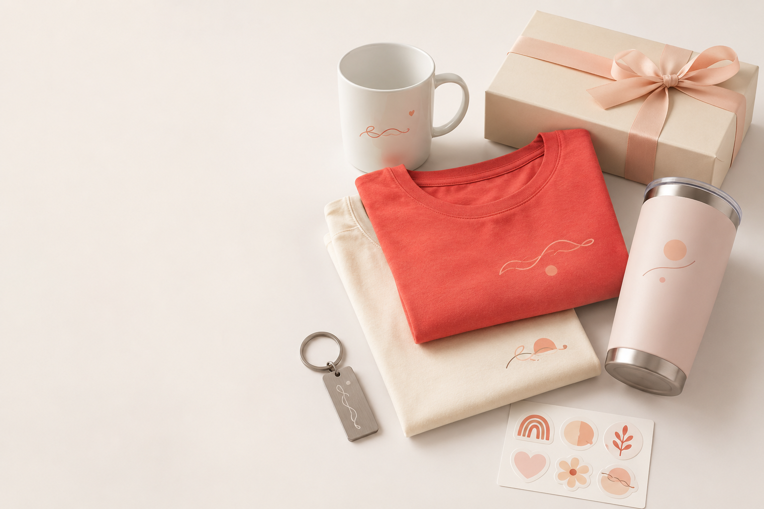 A selection of personalised Merchcrafter gifts and apparel